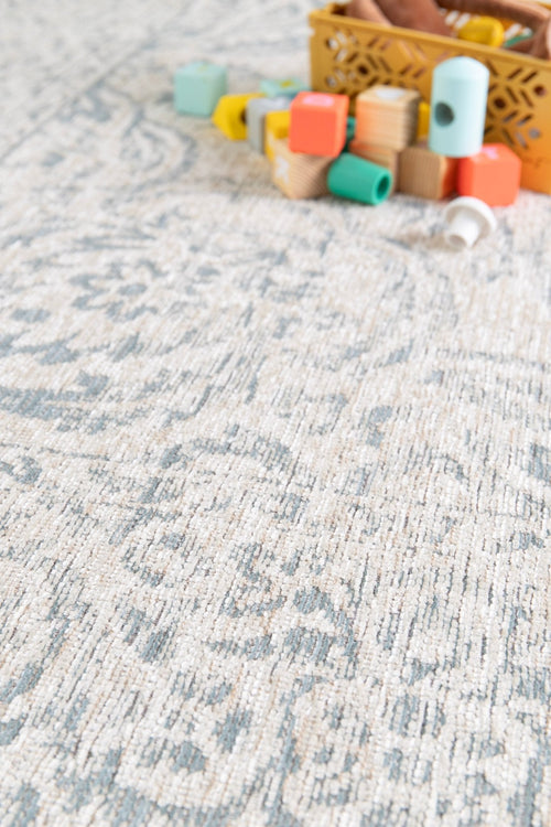 AFK Living vloerkleed Byzance - gerecyclede vezels - blauw - 200 x 290 cm - vtwonen shop