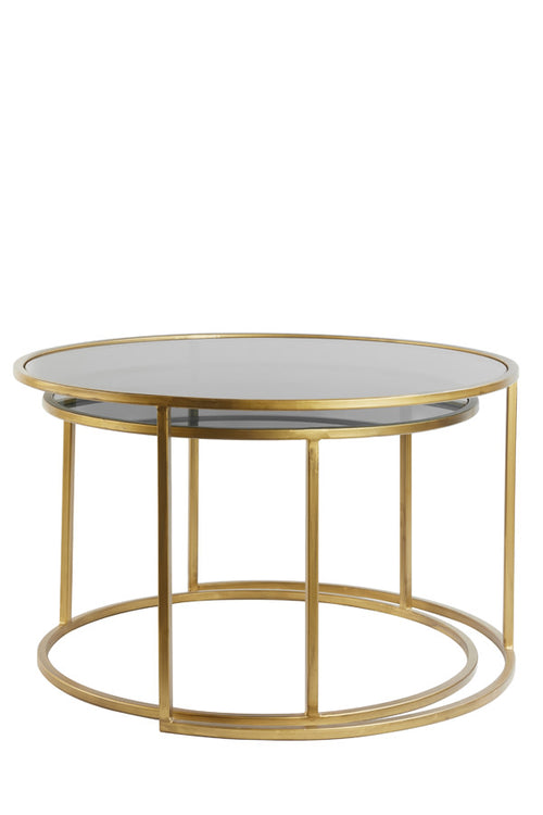 Light & Living tafel  - goud - 75x75x44 cm