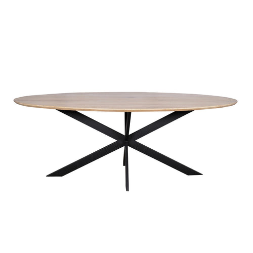 StarFurn Eettafel Ferris - Ovaal Naturel Eikenhout - 240x110x76cm - vtwonen shop