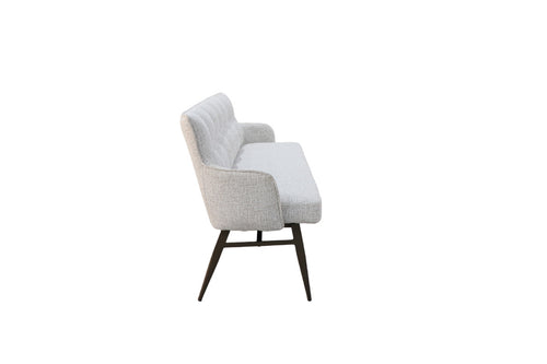 Giga Meubel Eetkamerbank Bruce Beige - 180 cm - Stof - Armleuning