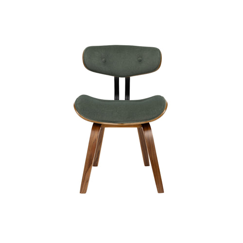 Dutchbone Blackwood Eetkamerstoel Walnootkleur/ Groen