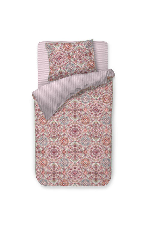 Pip Studio dekbedovertrek El Bordado - 140x200/220 cm - roze - vtwonen shop