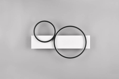 Trio Leuchten plafondlamp Medera - 2 lichts - 54  x 8   cm - zwart wit - vtwonen shop