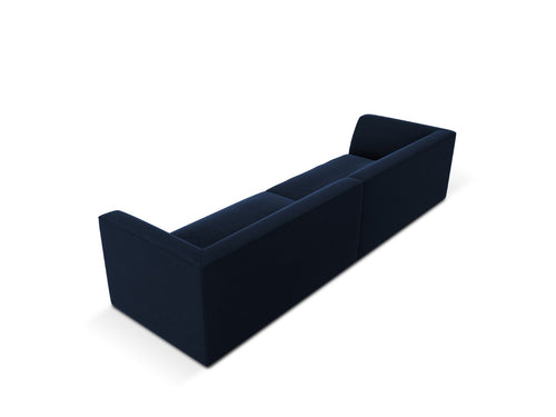 Micadoni Bank Ruby 4-zits, flueel, koningsblauw - 93x302x69cm