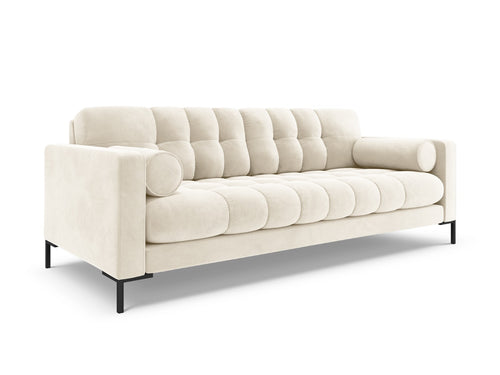 Cosmopolitan Design Bank Bali 3-zits, flueel, lichtbeige - 96x177x75cm