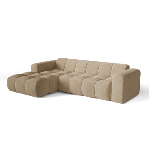 Premium Interiors - Linkerhoekbank BLOOM - bouclette mol 290cm