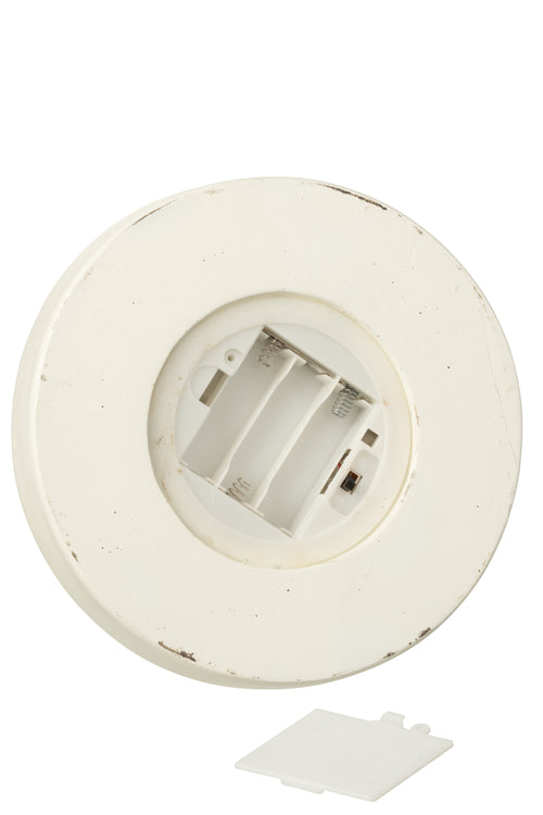 J-Line decoratie Stolp Notenkraker + Boom + Geschenken Kalk - wit/roze - LED lichtjes - vtwonen shop