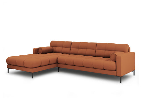 Cosmopolitan Design linker hoekbank Bali 5-zits, structurele stof, baksteen - 185x293x75cm