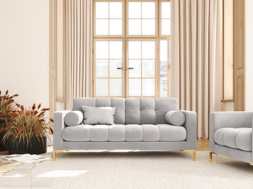 Cosmopolitan Design Bank Bali 2-zits, flueel, geld - 96x152x75cm
