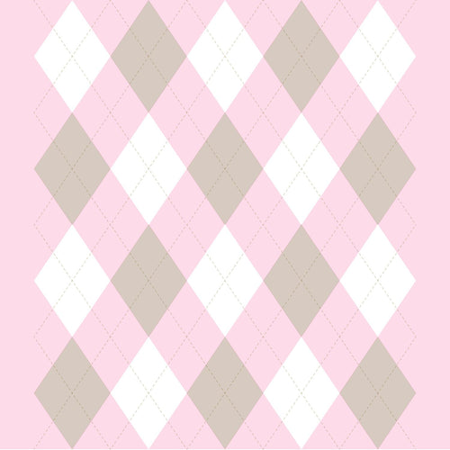 ESTAhome behang ruiten babyroze - 53 cm x 10.05 m - 114925