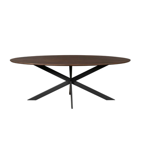 StarFurn Eettafel Ferris - Ovaal Bruin Hout - 280x120x76cm