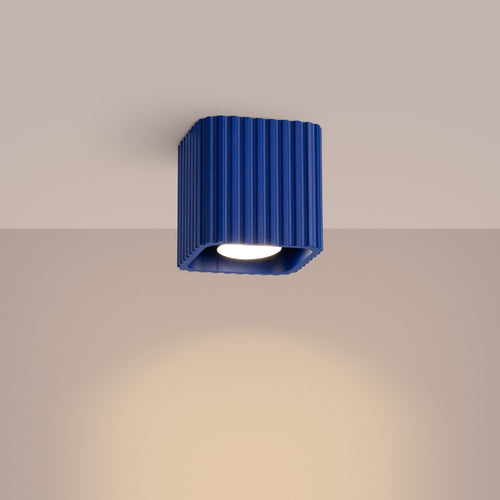 Sollux Lighting Plafondlamp RIFF 1 ultramarijn GU10 - 10x10x10cm