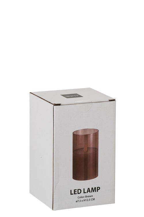 J-Line ledlamp Blinkend - glas - bruin - small