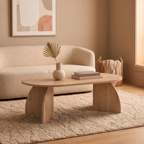 Calicosy - SELENE Salontafel - Licht hout - 120x60x40 cm