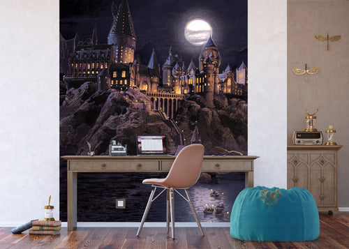 Sanders & Sanders fotobehang Harry Potter Zweinstein meerkleurig 270 x 225 cm 601210