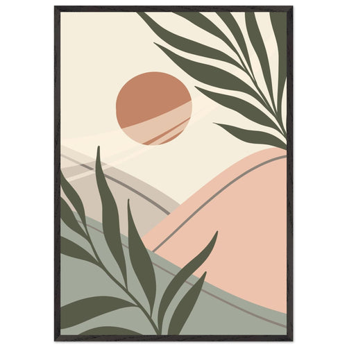Artfulprints Poster met Lijst Boho – Serene moment   - 70x100 cm - beige