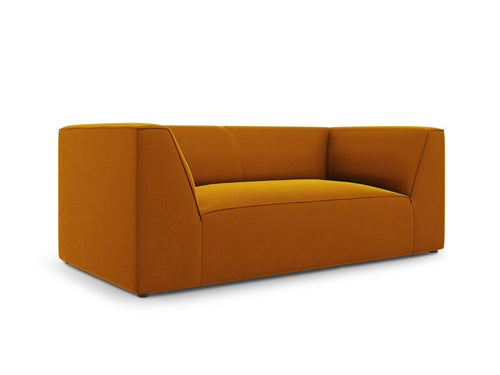 Micadoni Bank Ruby 2-zits, flueel, geel - 93x174x69cm