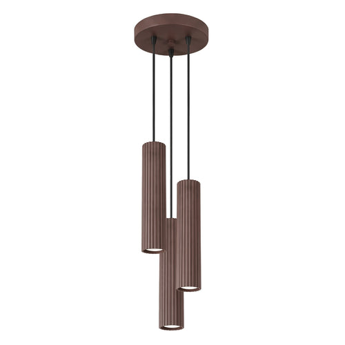 Sollux Lighting Hanglamp KARBON 3P bruin - 19,5x19,5x108cm