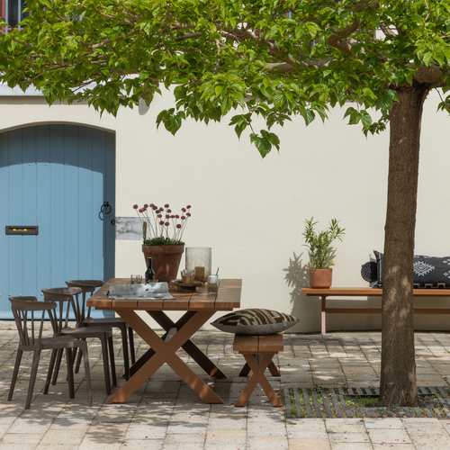 WOOOD picknicktafel tuin Delta - Aluminium - Terra - 75x220x105
