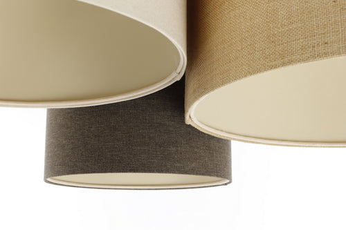 bpskoncept plafondlamp Trivo - crème stof - jute - Ø 50 cm