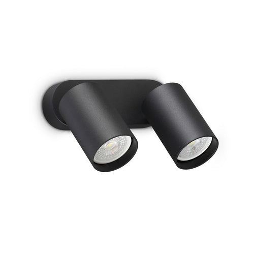 Ideal Lux DYNAMITE Dubbele plafondspot zwart 2x GU10