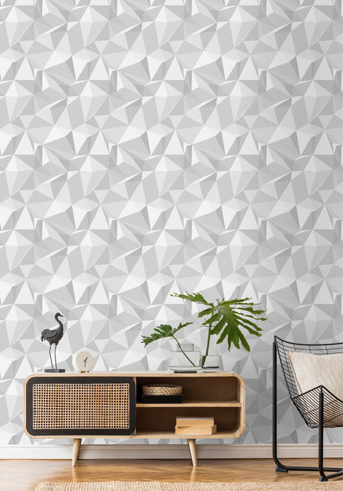 Sanders & Sanders behang grafisch 3D motief grijs - 50 x 900 cm - 935271 - vtwonen shop