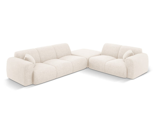 Cosmopolitan Design rechter hoekbank Nolio 4-zits, chenille, lichtbeige - 250x315x72cm