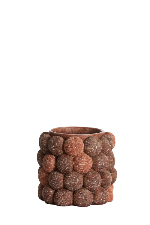 Light & Living vaas SEA URCHIN - Ø20.5x18cm - rood - vtwonen shop