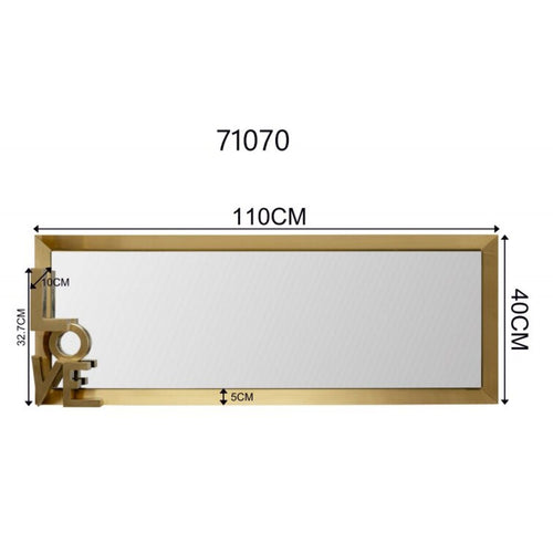 Kare Design Spiegel Love 3D 40x110cm goud