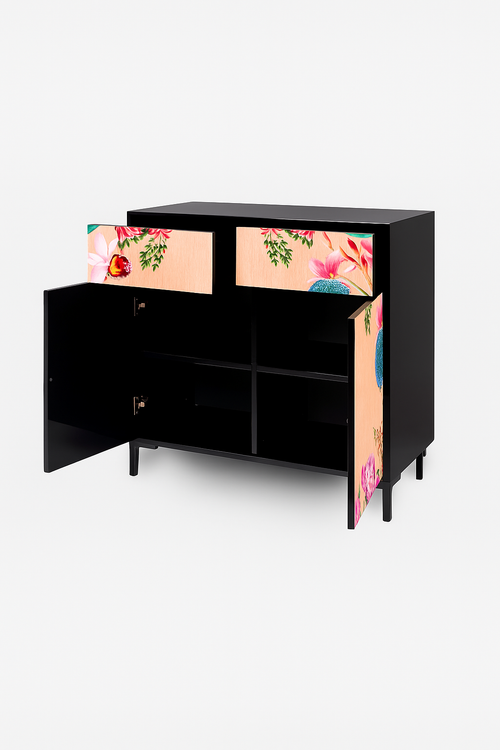 Dressoir MDF 2 deuren en 2 lades met print EXOTIC ORCHIDEA