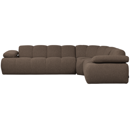 WOOOD hoekbank rechts Mojo - Bouclé - Bruin Melange - 74x310x230