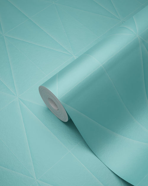 Origin Wallcoverings behang grafische vorm turquoise - 53 cm x 10,05 m - 347234 - vtwonen shop