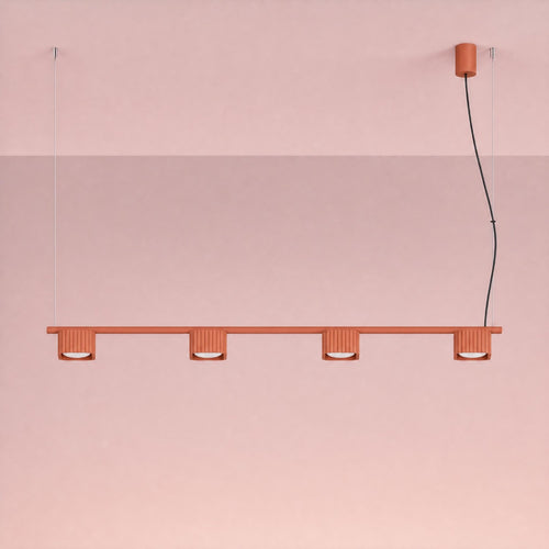 Sollux Lighting Kroonluchter RIFF 4 rode oker Gx53 - 122x10x208cm