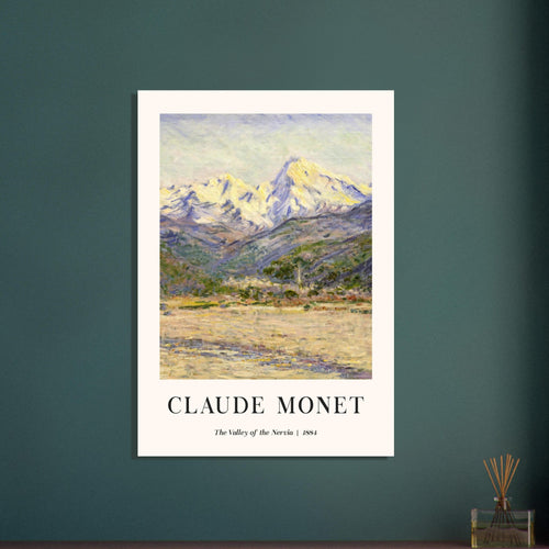 Artfulprints Poster Claude Monet - The valley of the Nervia   - 50x70 cm - Bruin