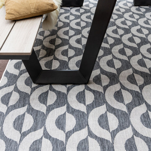 Buitenkleed Esta - Grijs/Wit - dubbelzijdig - EVA Interior - 200 x 290 cm