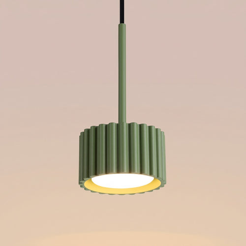 Sollux Lighting Hanglamp AURA 1 olijfgroen Gx53 - 10x10x125cm