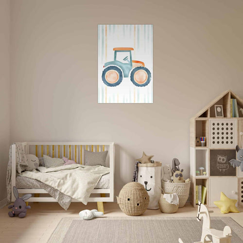 Artfulprints  Retro tractor illustratie   poster 50x70 cm - vtwonen shop