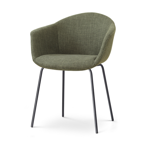 Nolon Nora-Otis eetkamerstoel forestgroen - zwart onderstel - vtwonen shop