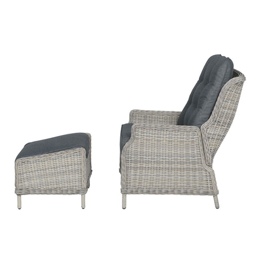 Garden Impressions loungeset Santa Rosa vintage willow - verstelbaar