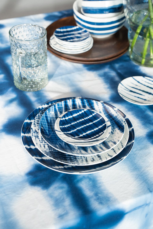 vtwonen - Tie-Dye Dinerborden - Serviesset van 2 - 25.5cm - vtwonen shop