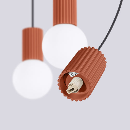 Sollux Lighting Hanglamp HALO 3L rode oker - 40x6x120cm