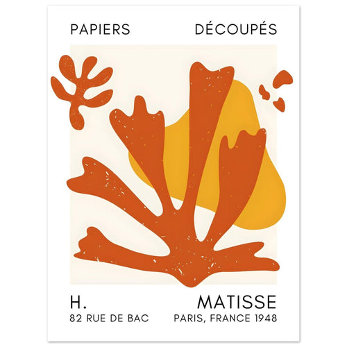 Artfulprints  Matisse – Abstract bloom orange   poster 30x40 cm - vtwonen shop