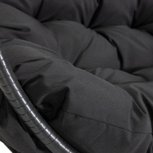 HOME DELUXE hangstoel LOMA – 2 zits zwart - vtwonen shop