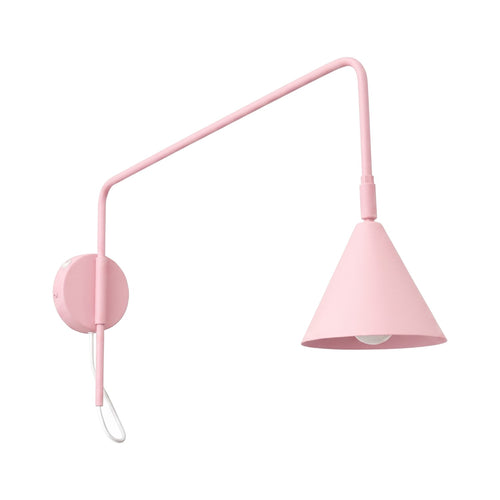 Sollux Lighting Wandlamp NOX 1 roze met schakelaar - 14x61x30cm