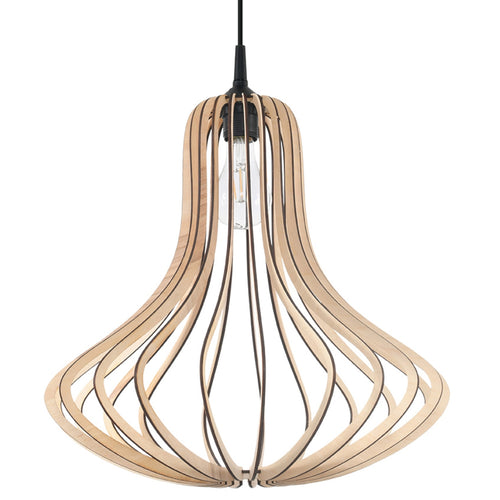 Sollux Lighting Hanglamp ELZA hout - 41x41x110cm