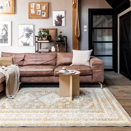 Interieur05 vintagen vloerkleed Aila - geel - 160 x 230 cm