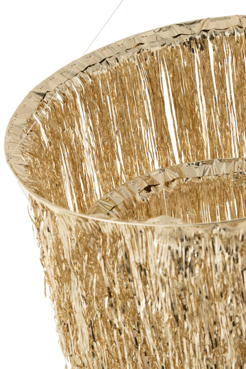J-Line lampenkap Kandel Frankes Vinyl - kunststof - goud - large