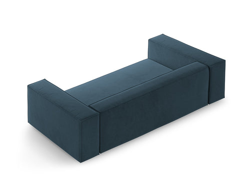 Cosmopolitan Design Bank Arendal 2-zits, chenille met ribbeleffect marineblauw - 102x180x70cm