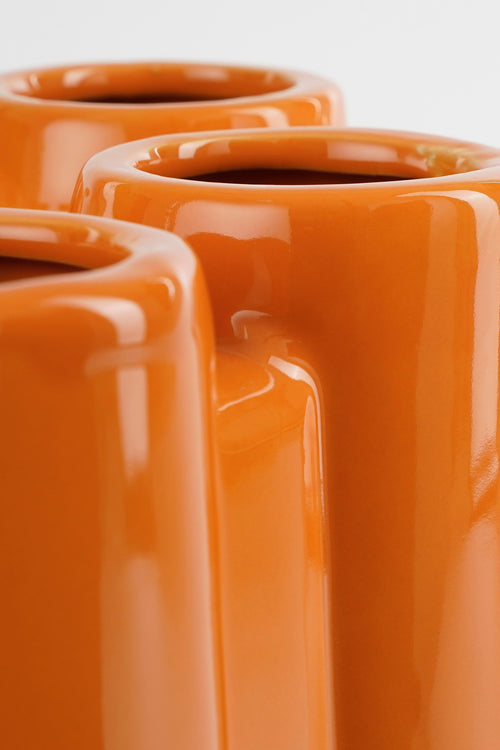 Mica Decorations Minda Tulpenvaas - H34 x Ø28 cm - Keramiek - Oranje