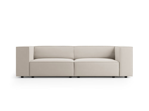Cosmopolitan Design Bank Arendal 3-zits, flueel, ecru - 102x204x70cm